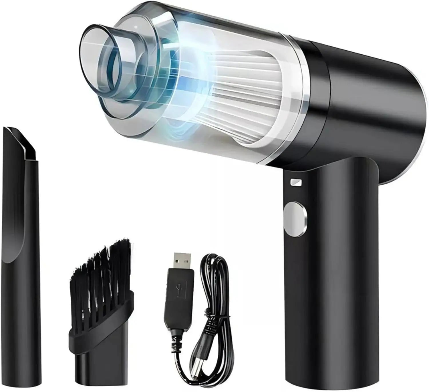 Mini aspirador portátil, poderoso, recarregável, carro e casa USB