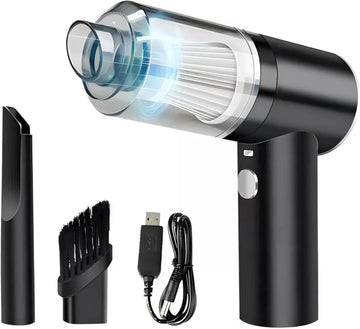 Mini aspirador portátil, poderoso, recarregável, carro e casa USB