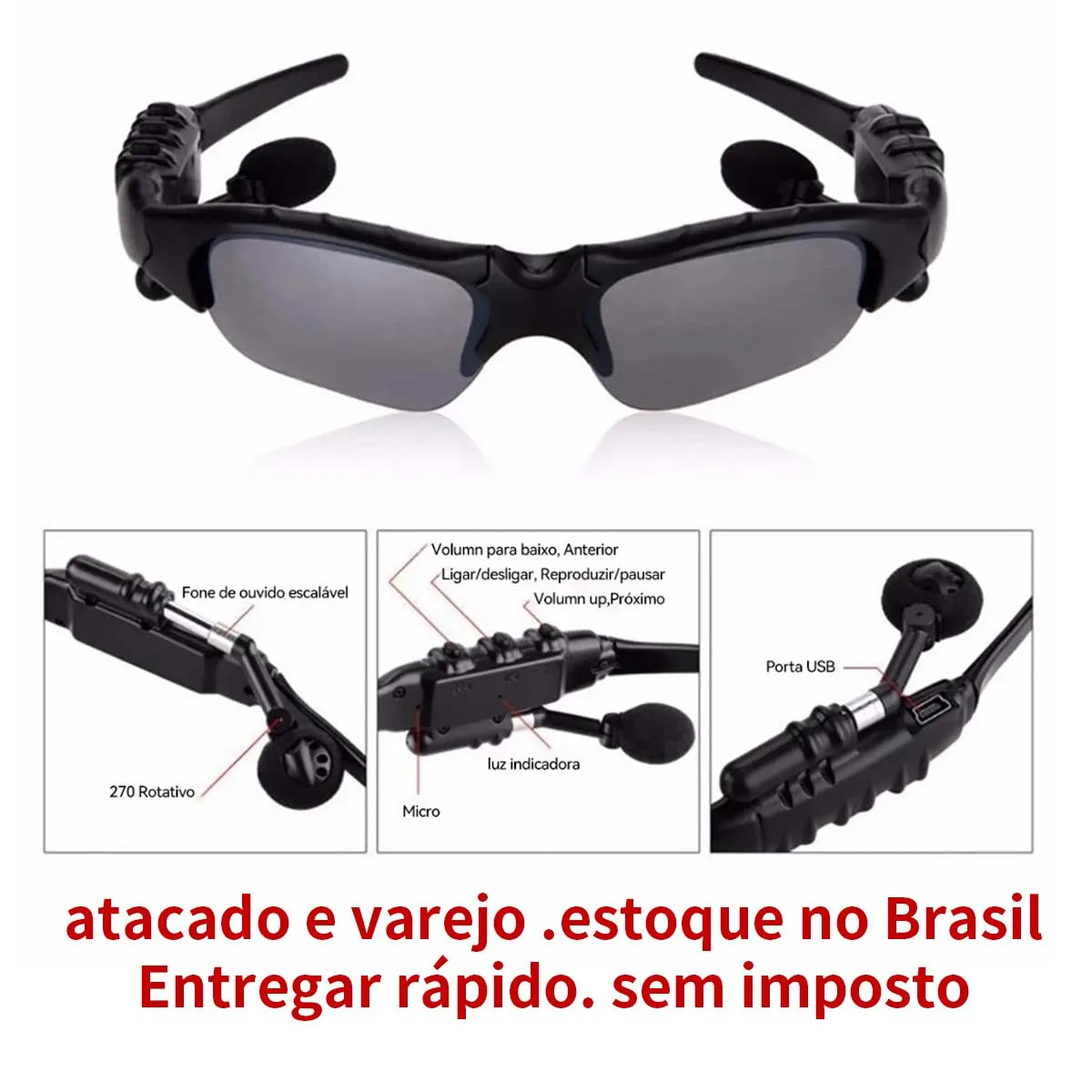 Óculos de ciclismo Bluetooth